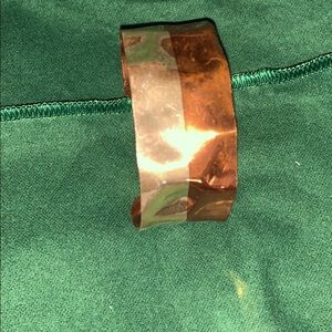 L Vernon Stamped Silver & Copper Vintage Bracelet